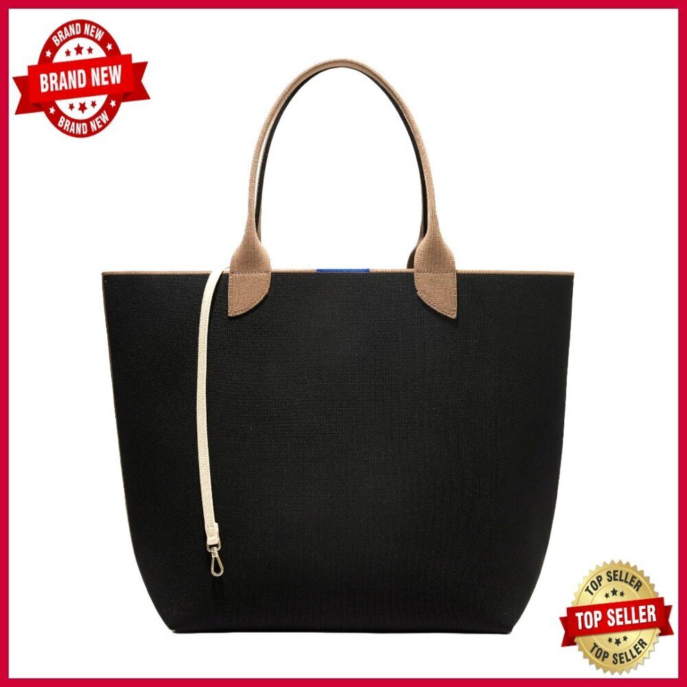 Large Recycled Plastic Tote Bag, Durable & Machine Washable, Spacious Shoulder